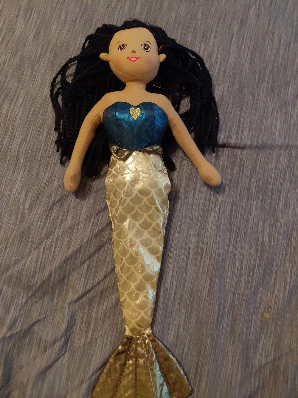 GANZ Mermaid Doll Blue Top Gold Tail Plush